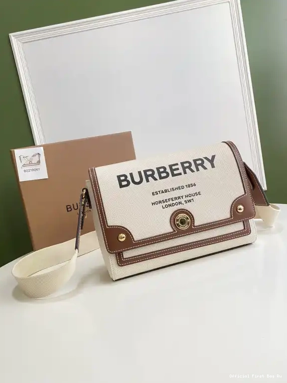 Official First Bag Ru BURBERRY Crossbody Note Bag-25-8.5-18cm 0504